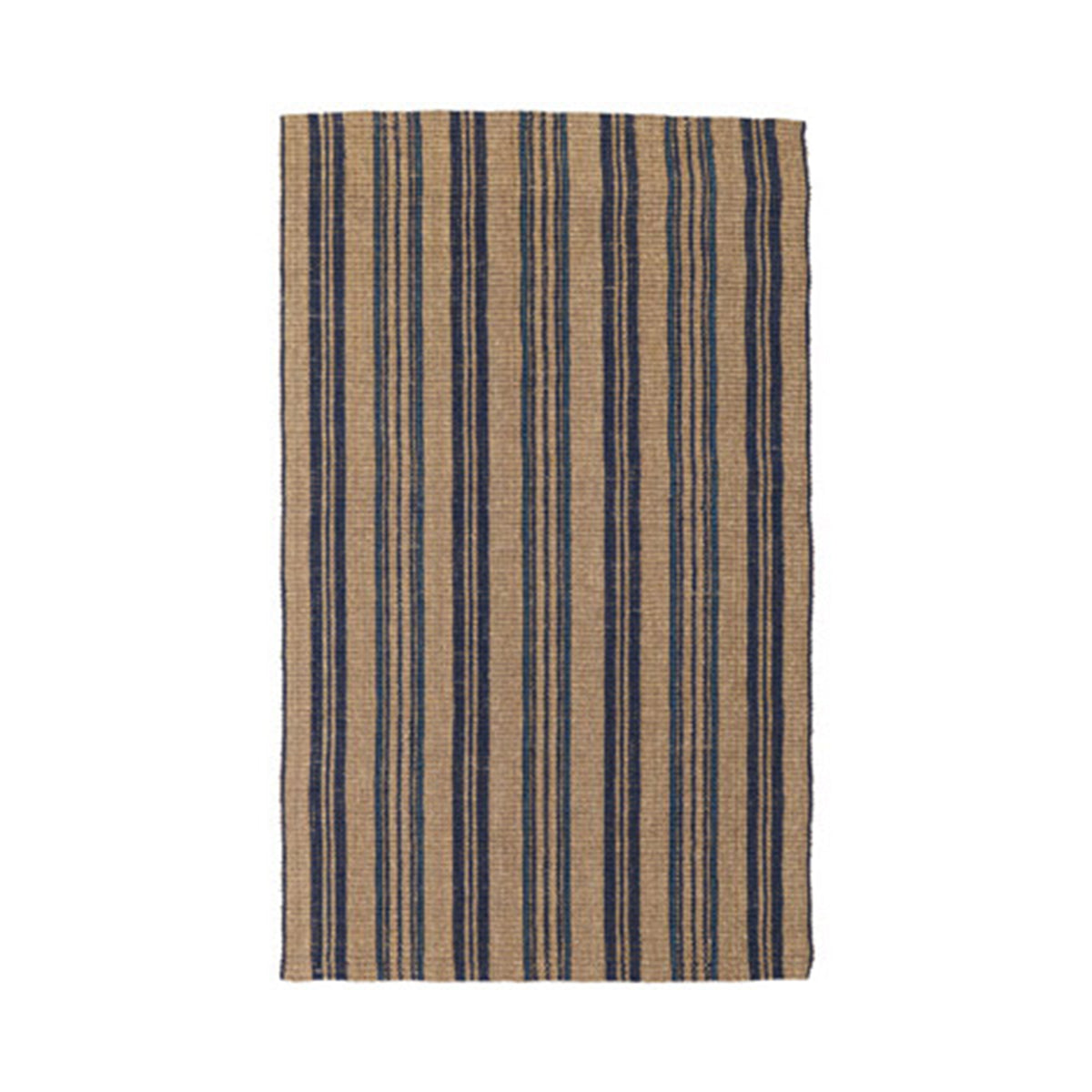 Navy 85% Seagrass Jute & Seagras Seagrass Cabana Stripe Rug Collection