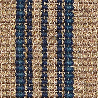 Navy 85% Seagrass Jute & Seagras Seagrass Cabana Stripe Rug Collection