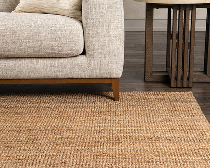 Natural 100% Jute Jute & Seagras Mini Boucle Rug Collection