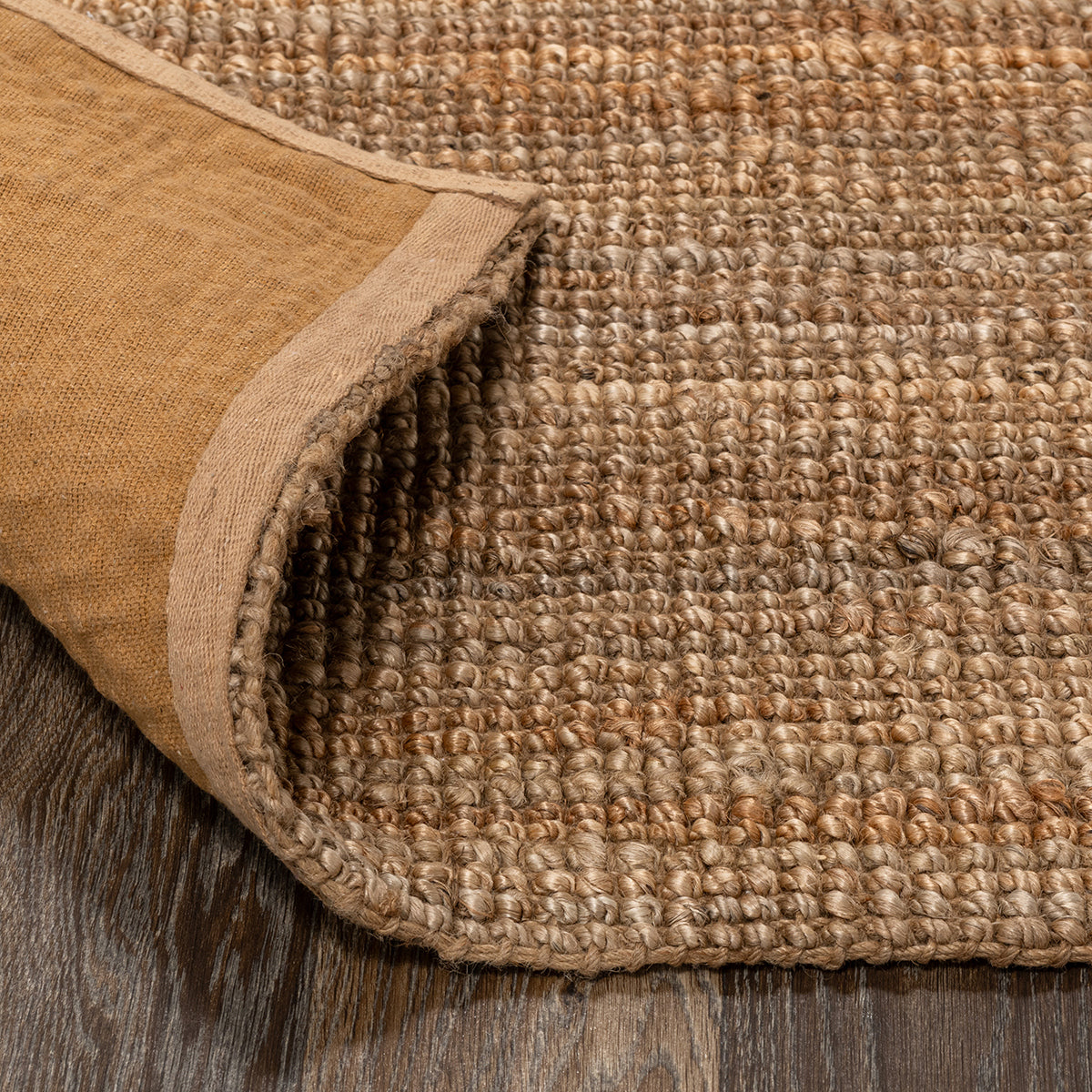 Natural 100% Jute Jute & Seagras Mini Boucle Rug Collection