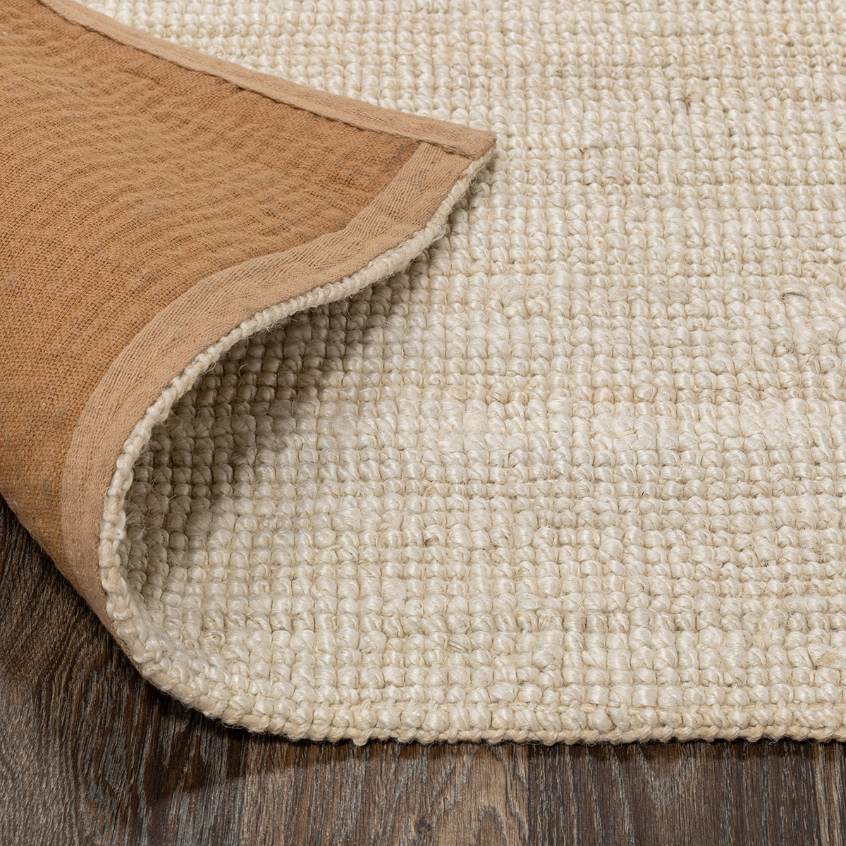 Ivory 100% Jute Jute & Seagras Mini Boucle Rug Collection