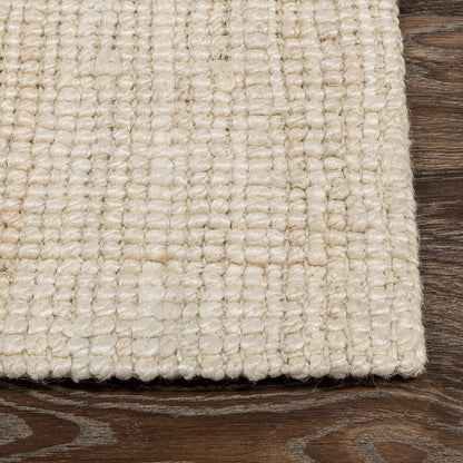 Ivory 100% Jute Jute & Seagras Mini Boucle Rug Collection