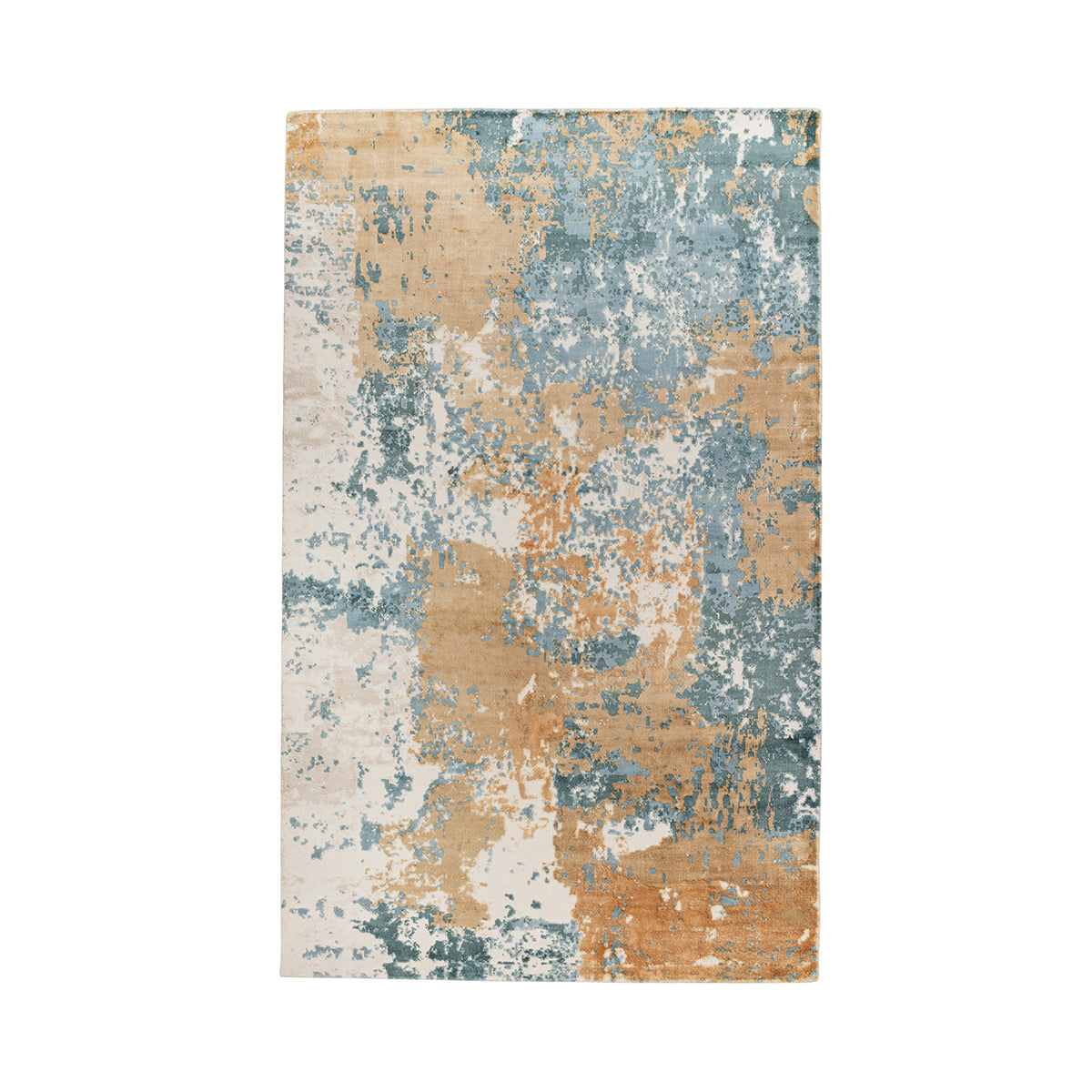 Mineral Blue Multi 90% Viscose Viscose Vienna Distressed Rug Collection