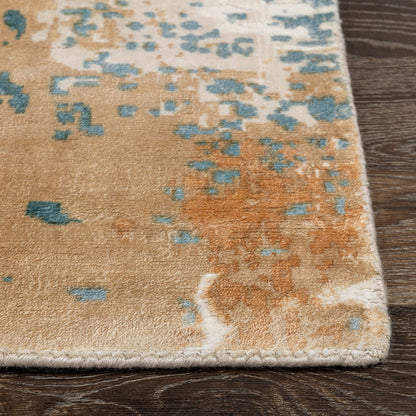 Mineral Blue Multi 90% Viscose Viscose Vienna Distressed Rug Collection
