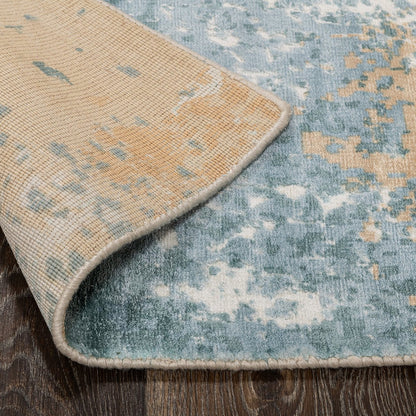 Mineral Blue Multi 90% Viscose Viscose Vienna Distressed Rug Collection