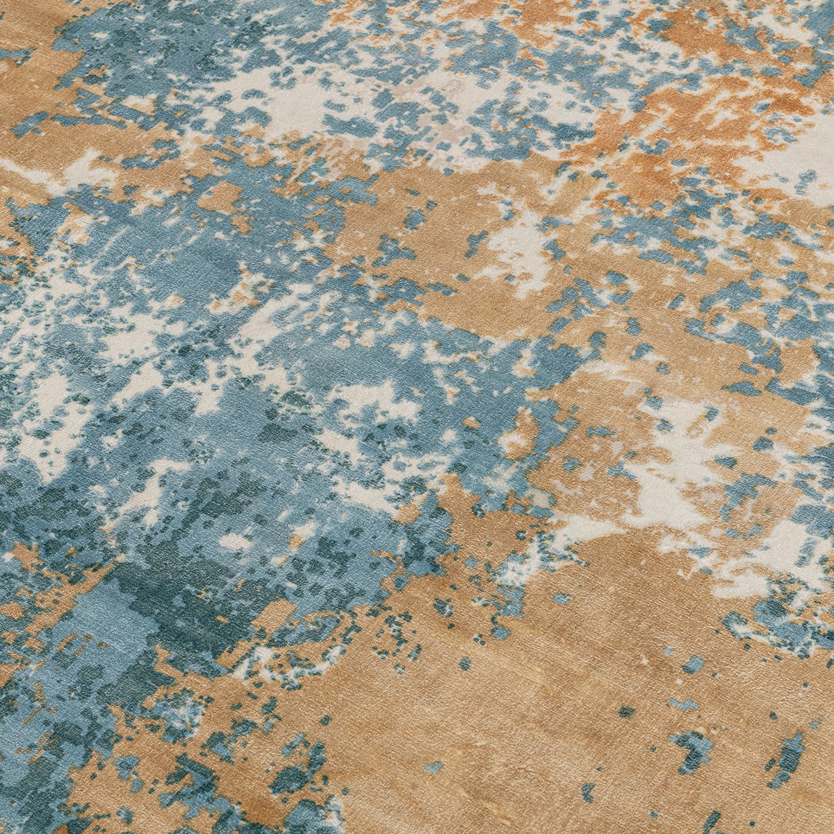 Mineral Blue Multi 90% Viscose Viscose Vienna Distressed Rug Collection