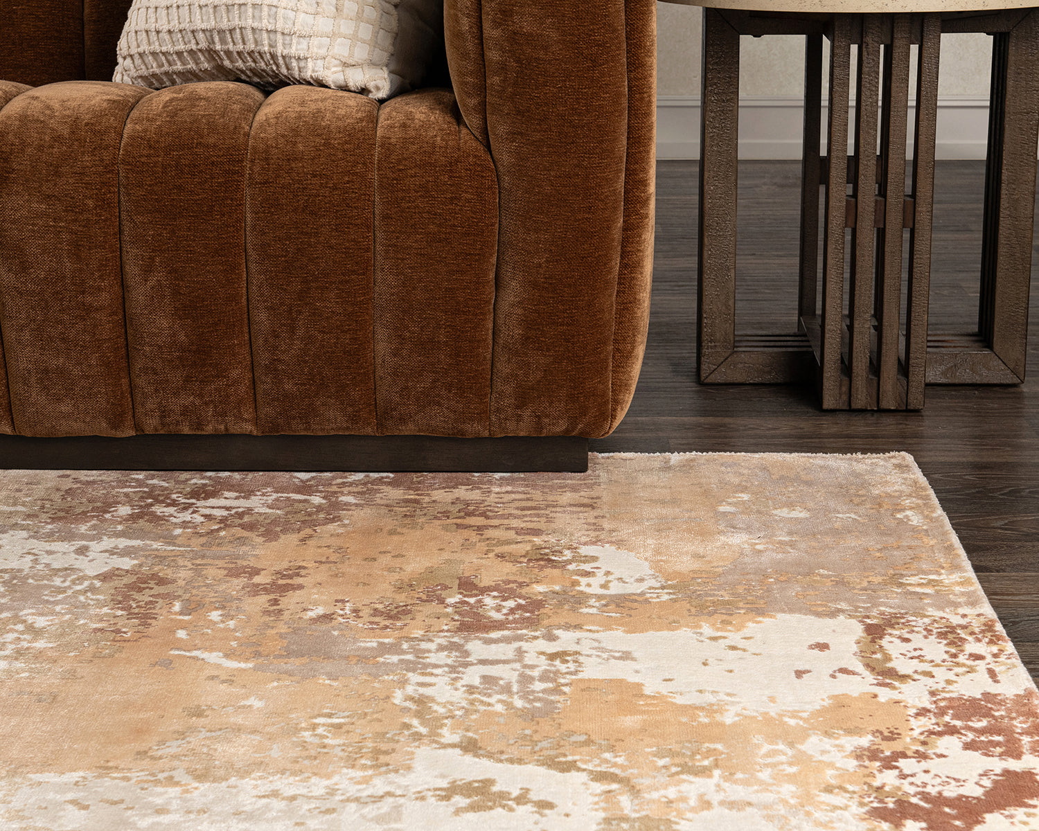 Ginger Multi 90% Viscose Viscose Vienna Distressed Rug Collection