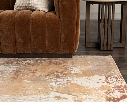 Ginger Multi 90% Viscose Viscose Vienna Distressed Rug Collection