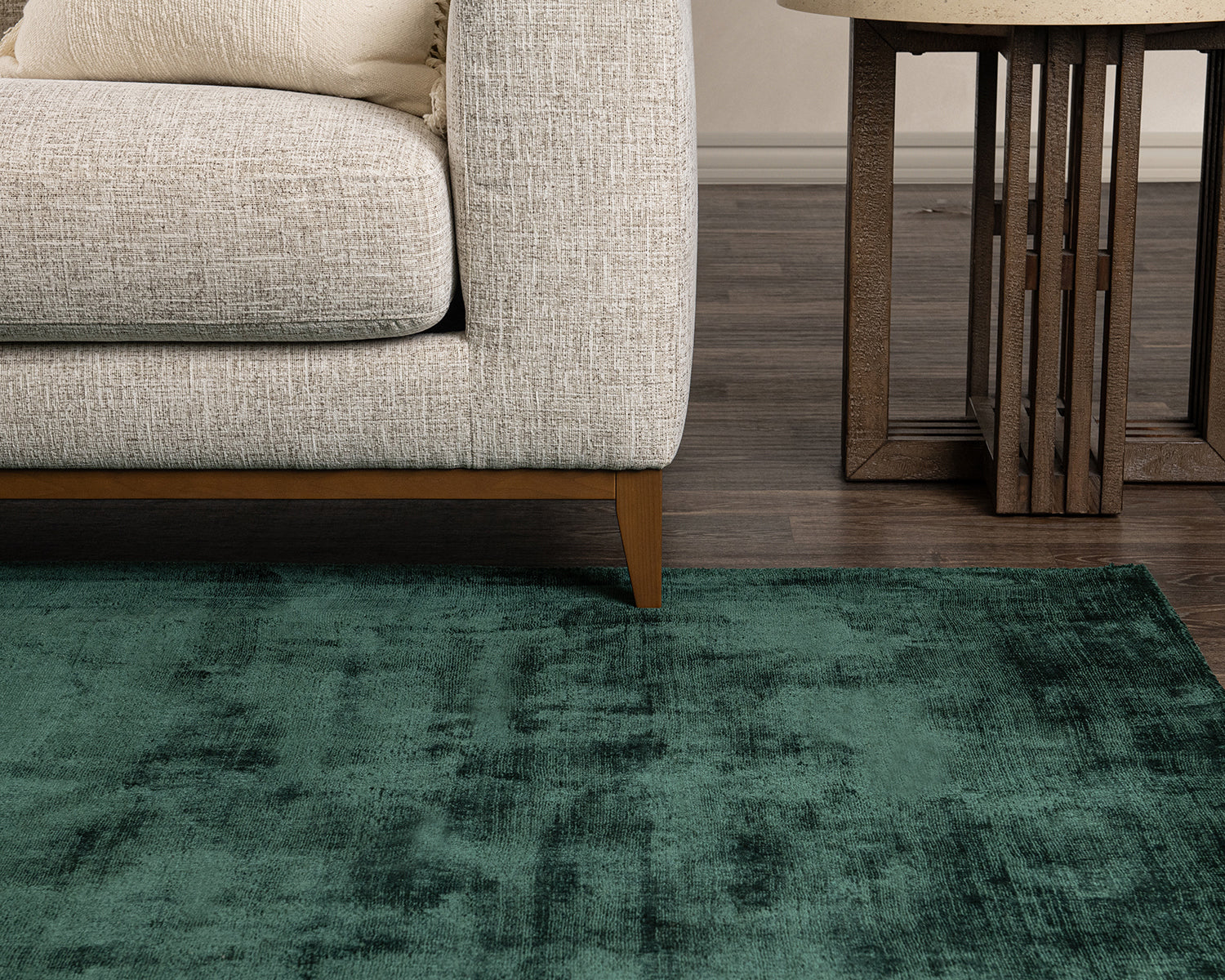 Emerald 85% VISCOSE Viscose Berlin Distressed Rug Collection
