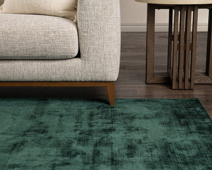 Emerald 85% VISCOSE Viscose Berlin Distressed Rug Collection