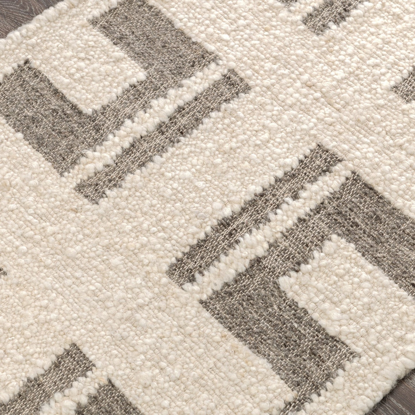 Charcoal/Ivory Wool & Wool Blend Kavala Rug Collection