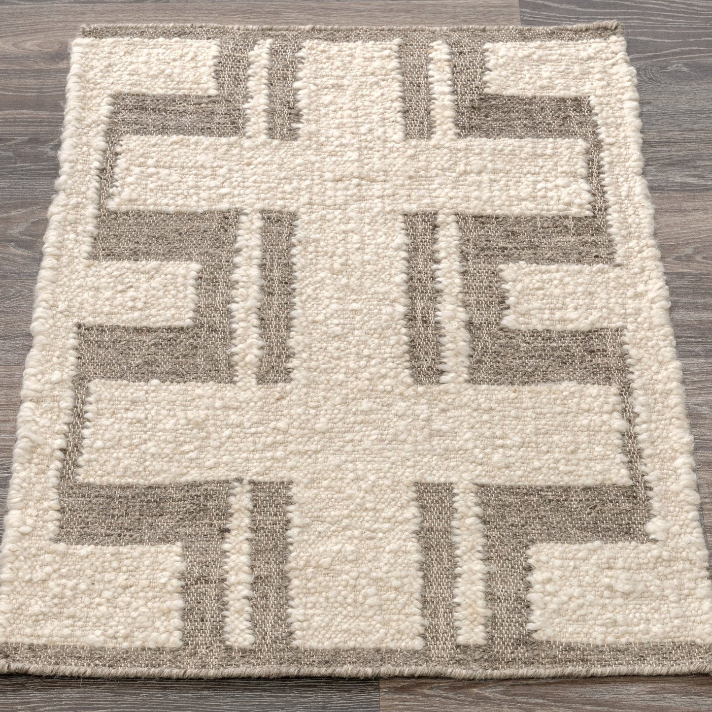 Charcoal/Ivory Wool & Wool Blend Kavala Rug Collection