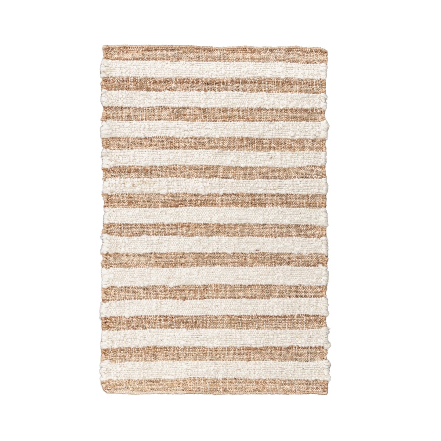 Natural/Ivory Wool & Wool Blend Rhodes Stripe Rug Collection