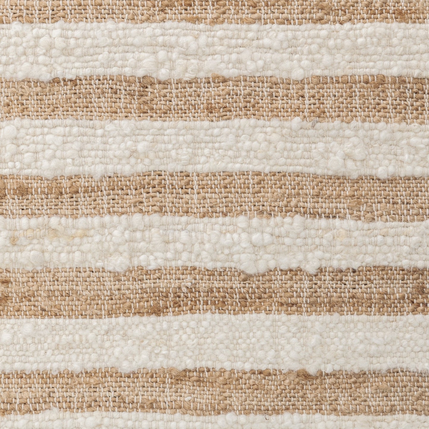 Natural/Ivory Wool & Wool Blend Rhodes Stripe Rug Collection