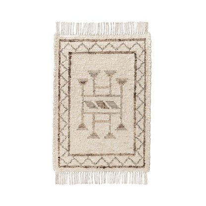 Ivory/Brown Multi Wool & Wool Blend Gazi Rug Collection