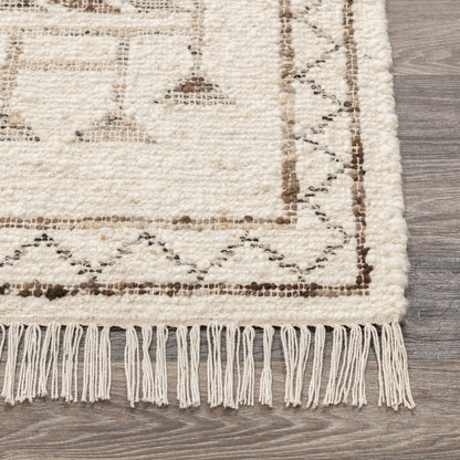 Ivory/Brown Multi Wool & Wool Blend Gazi Rug Collection