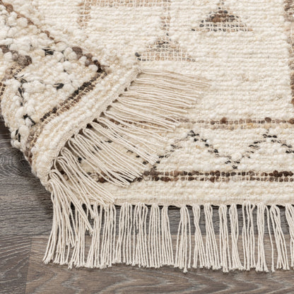 Ivory/Brown Multi Wool & Wool Blend Gazi Rug Collection