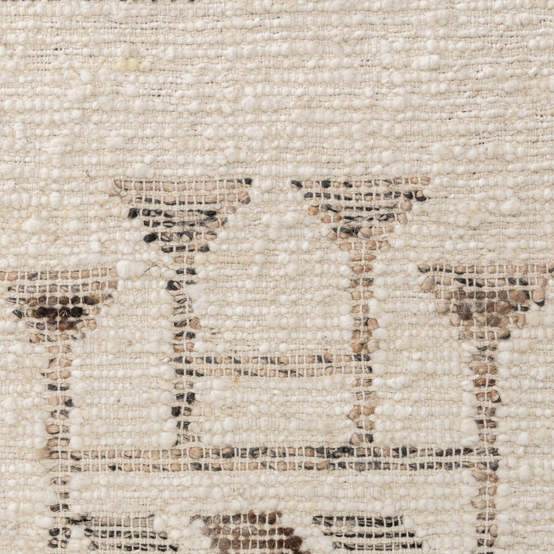 Ivory/Brown Multi Wool & Wool Blend Gazi Rug Collection