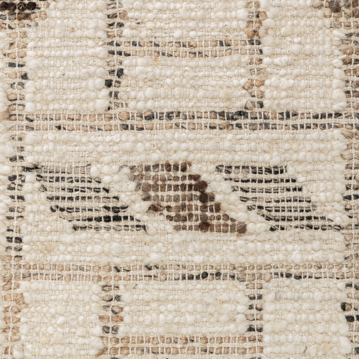Ivory/Brown Multi Wool & Wool Blend Gazi Rug Collection