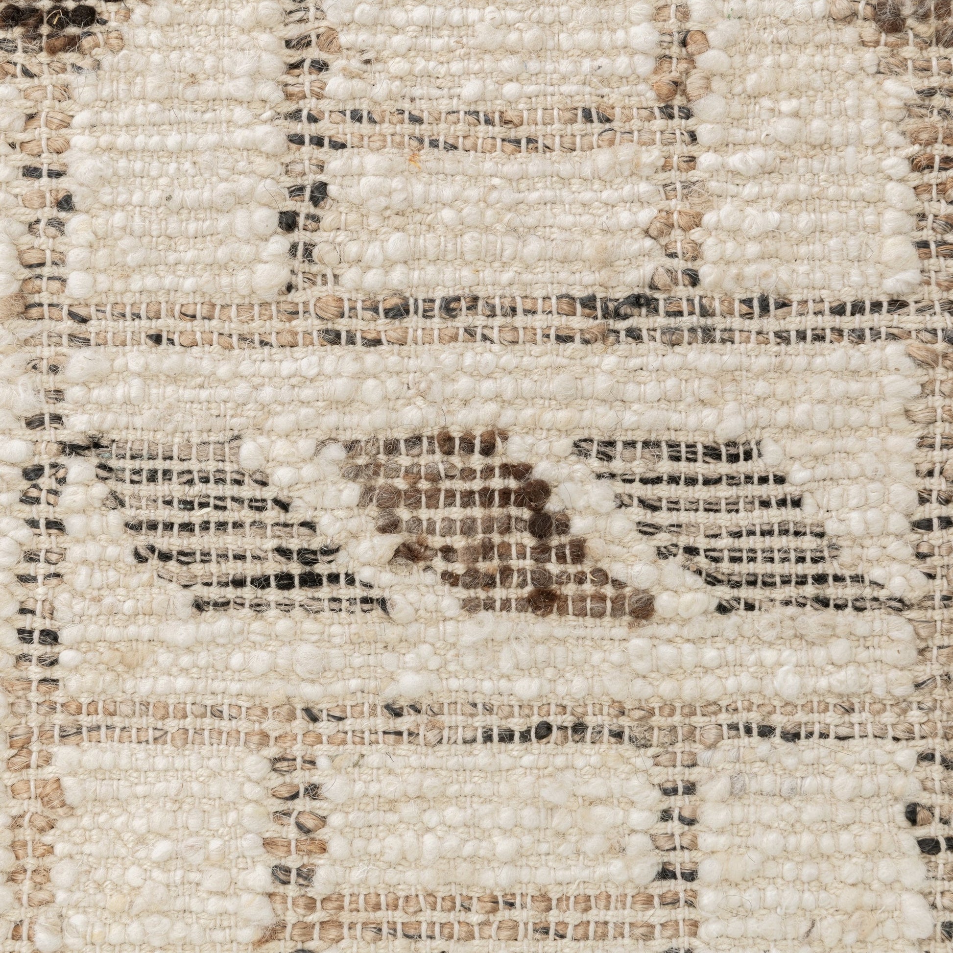 Ivory/Brown Multi Wool & Wool Blend Gazi Rug Collection