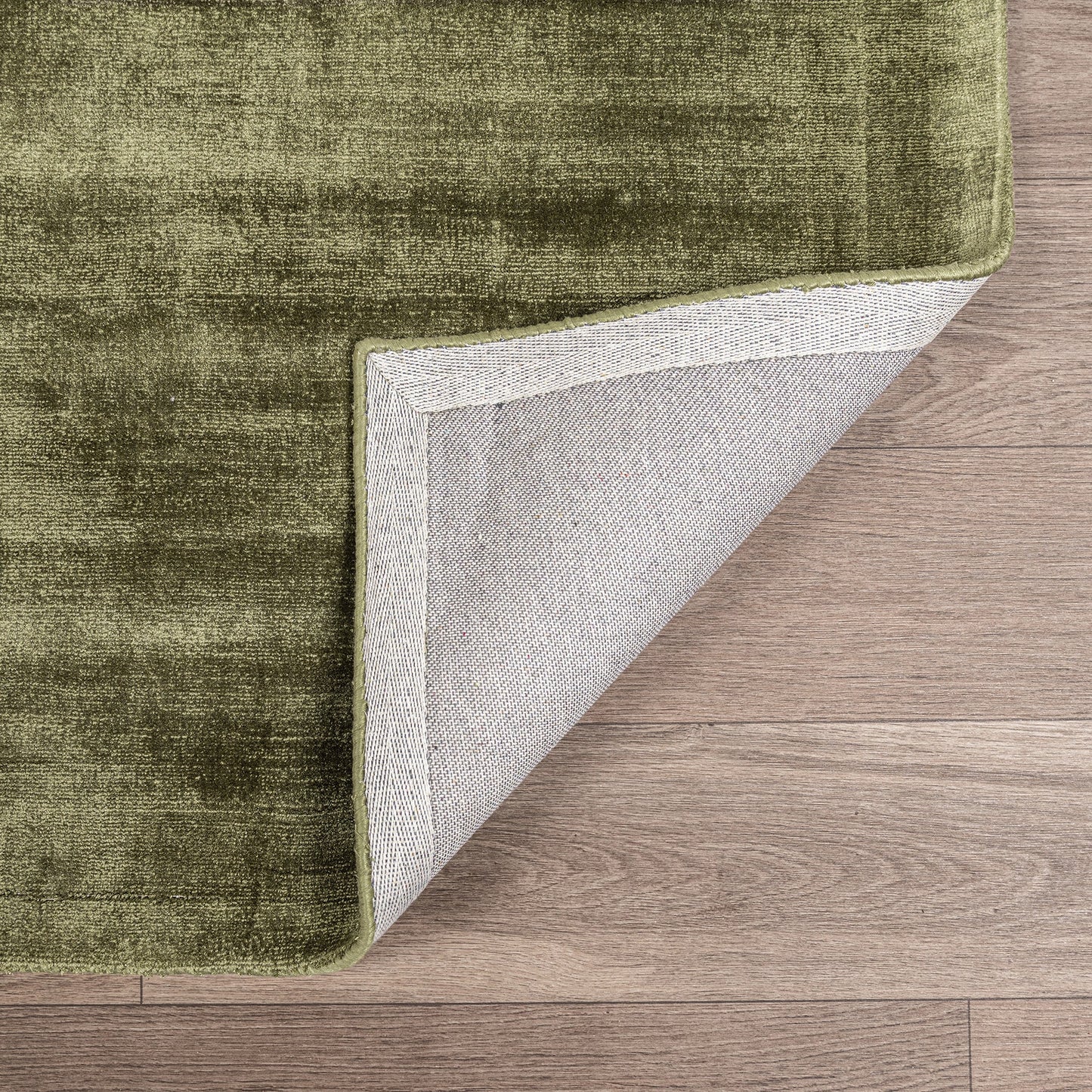 Olive Green 85% Viscose Viscose Berlin Distressed Rug Collection