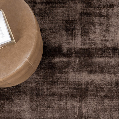 Ganache Brown 85% Viscose Viscose Berlin Distressed Rug Collection