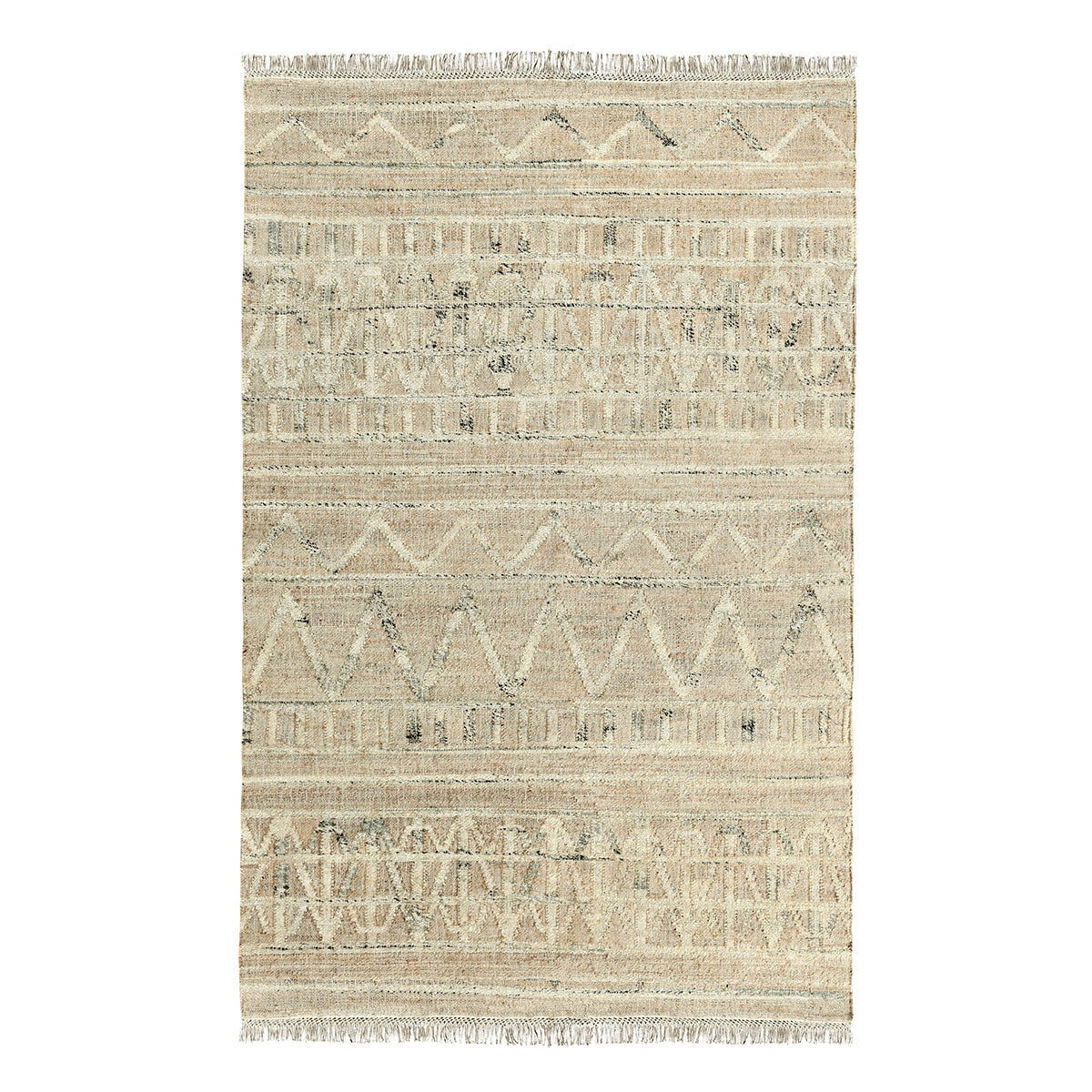 Natural 80% Jute Jute & Seagras Kingston Distressed Rug Collection