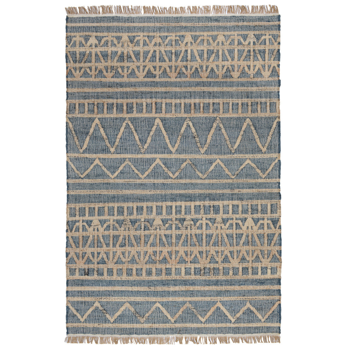 Sapphire 80% Jute Jute & Seagras Kingston Distressed Rug Collection