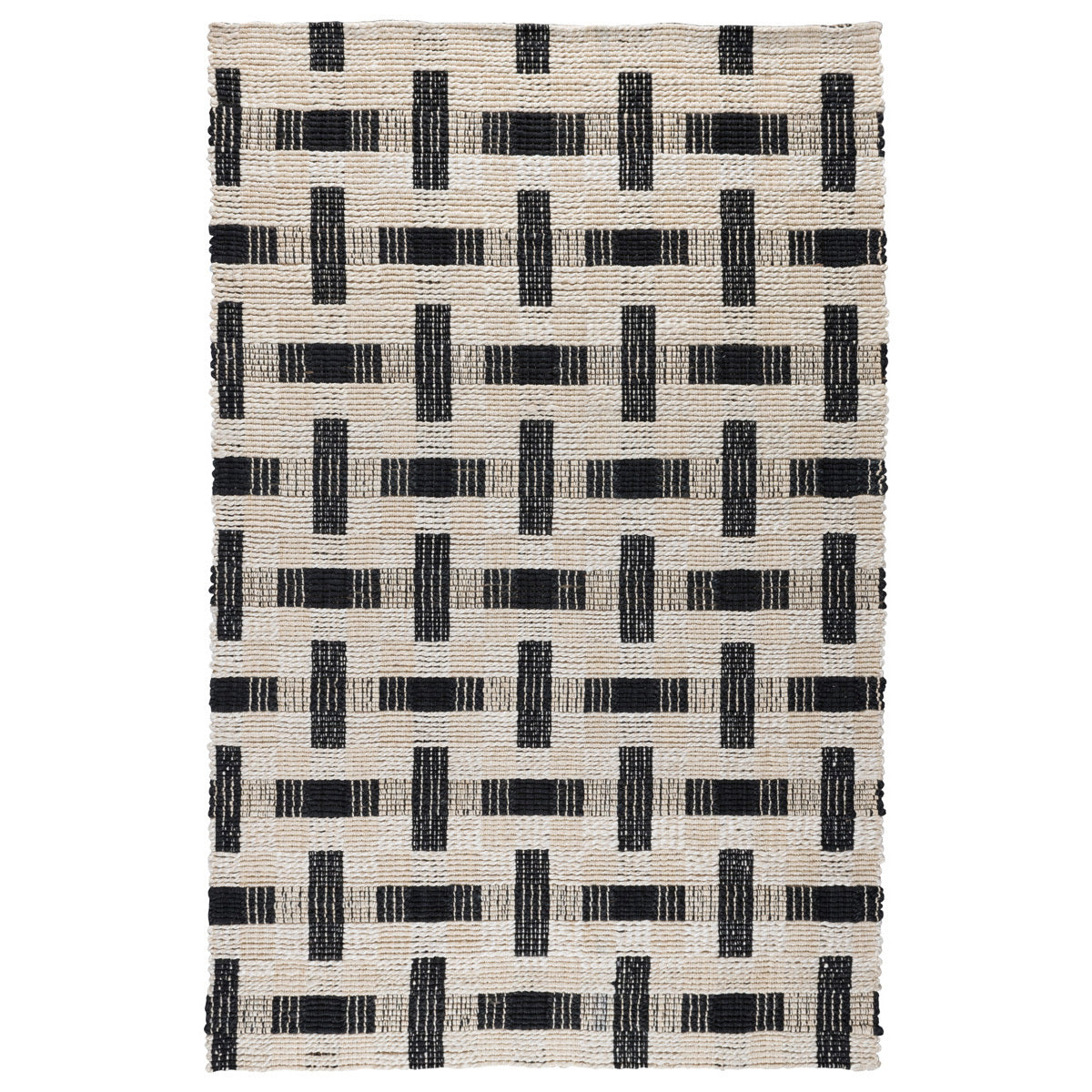 Ivory/Black Jute & Seagras Preston Rug Collection