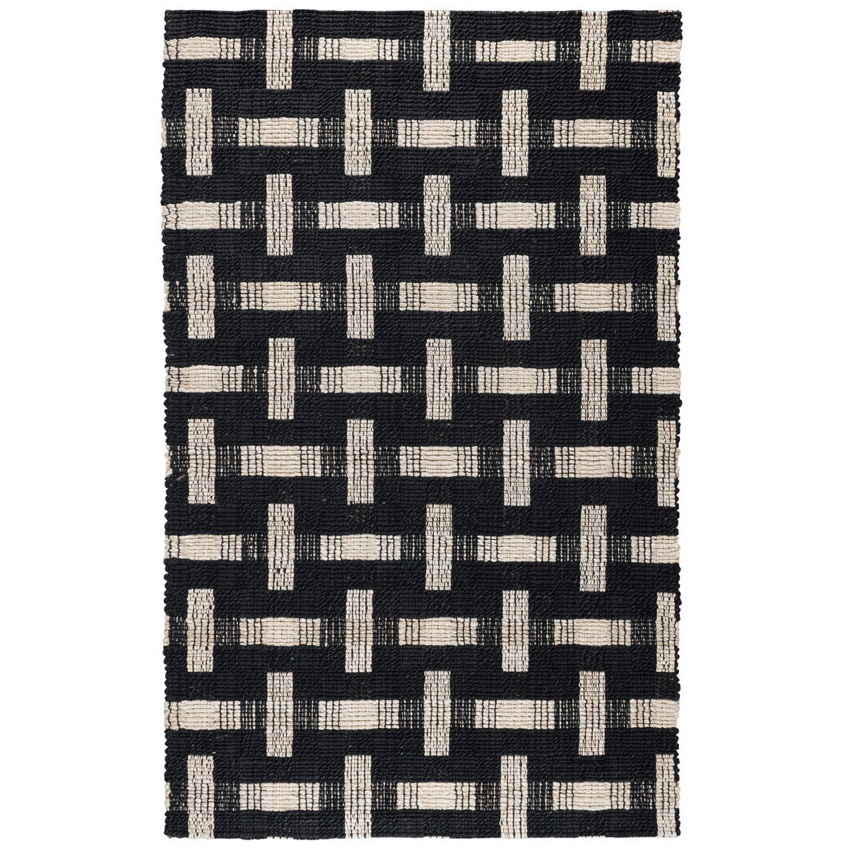 Black/Ivory Jute & Seagras Preston Rug Collection