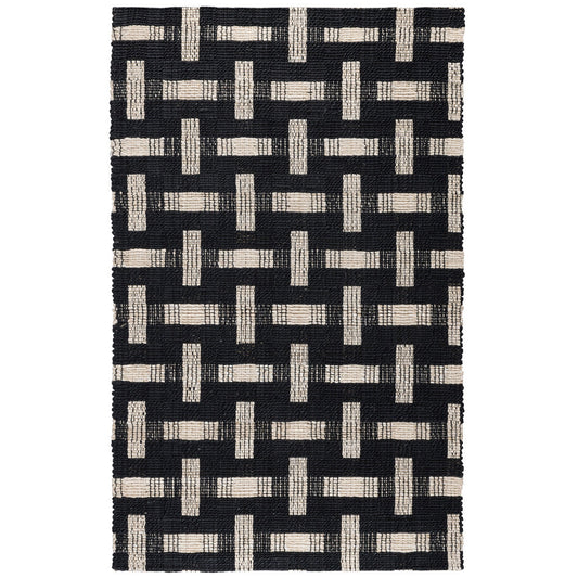 Black/Ivory Jute & Seagras Preston Rug Collection