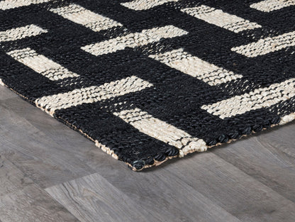 Black/Ivory Jute & Seagras Preston Rug Collection
