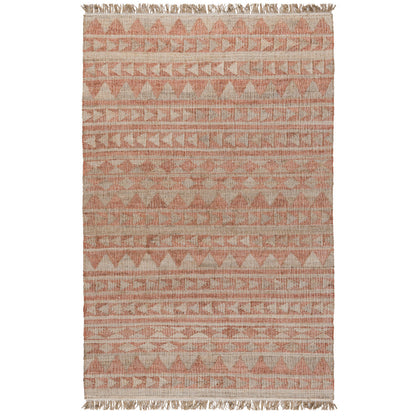 Terracotta/Natural 80% Jute Jute & Seagras Solana Distressed Rug Collection