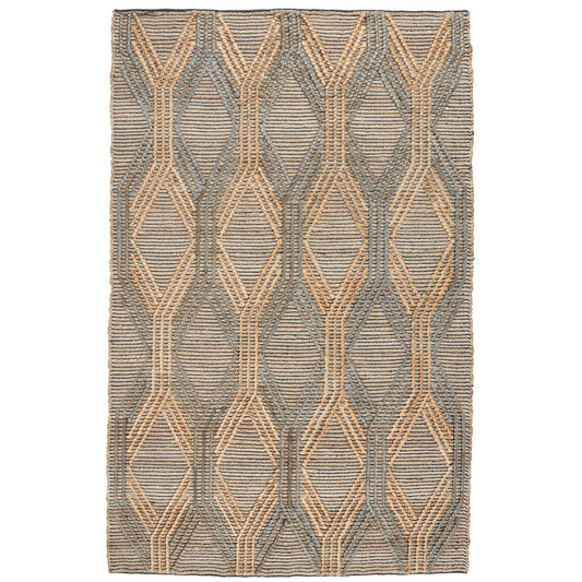 Natural/Mineral Blue 90% Jute Jute & Seagras Sylmar Rug Collection