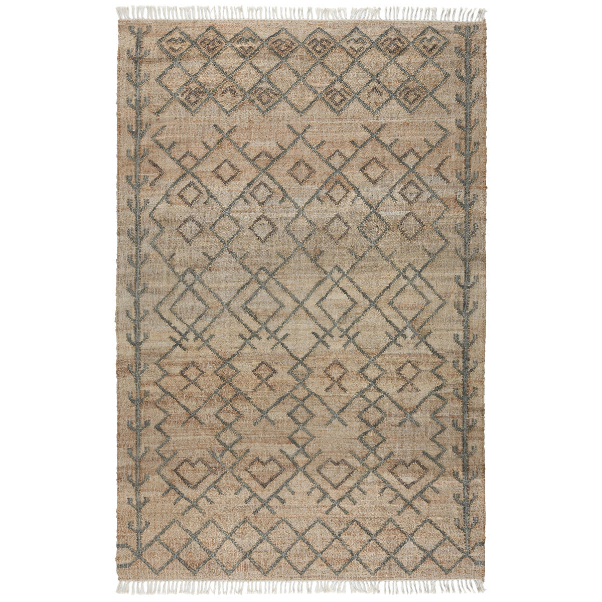 Natural/Sage 80% Jute Jute & Seagras Accona Rug Collection