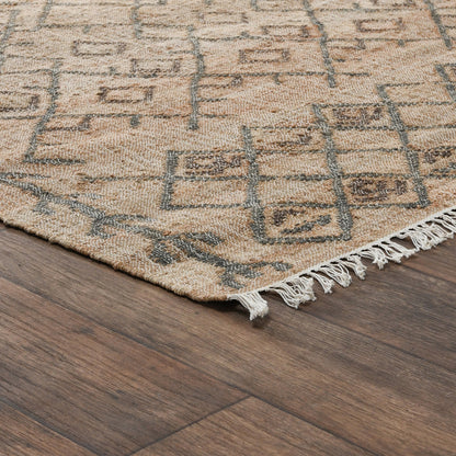 Natural/Sage 80% Jute Jute & Seagras Accona Rug Collection