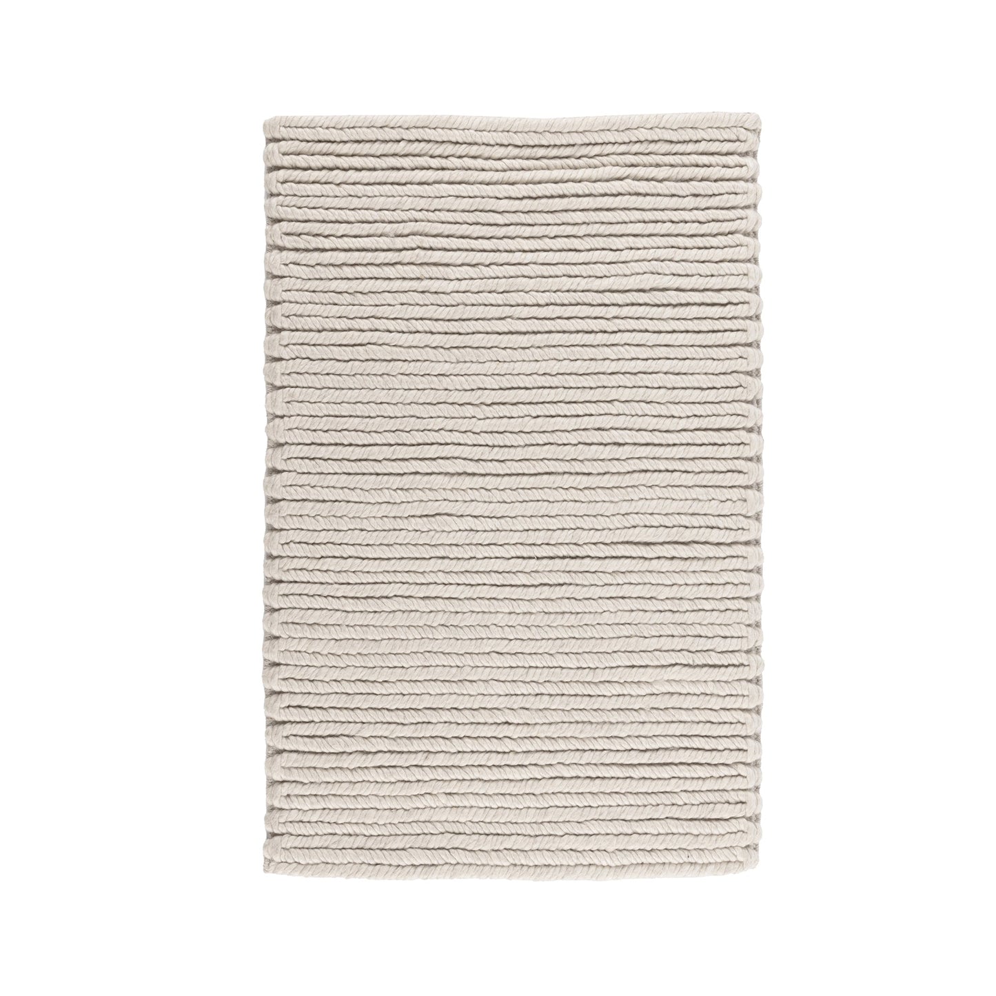 Birch White 65% Polyester Wool & Wool Blend Dawson Rug Collection