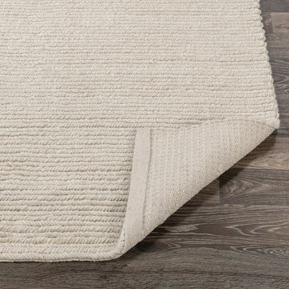 Birch White 65% Polyester Wool & Wool Blend Dawson Rug Collection