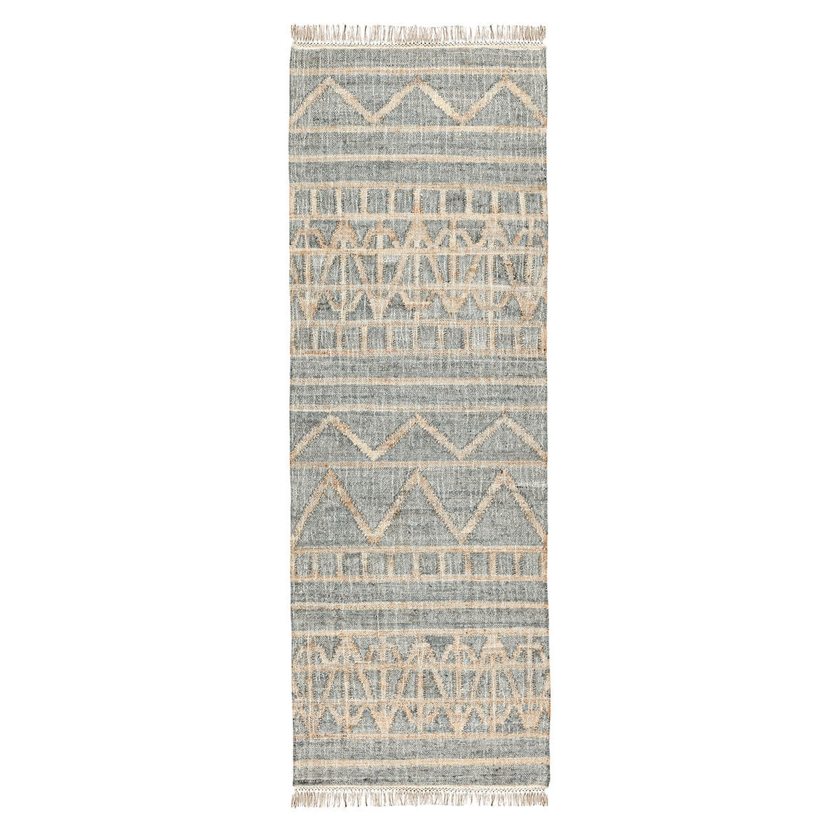 Spa Blue 80% Jute Jute & Seagras Kingston Distressed Rug Collection