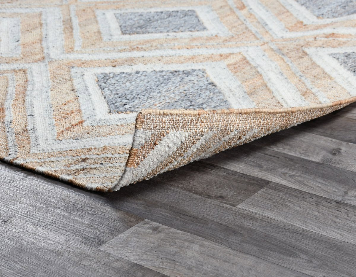 Blue Multi 45% Jute Wool & Wool Blend Laguna Rug Collection