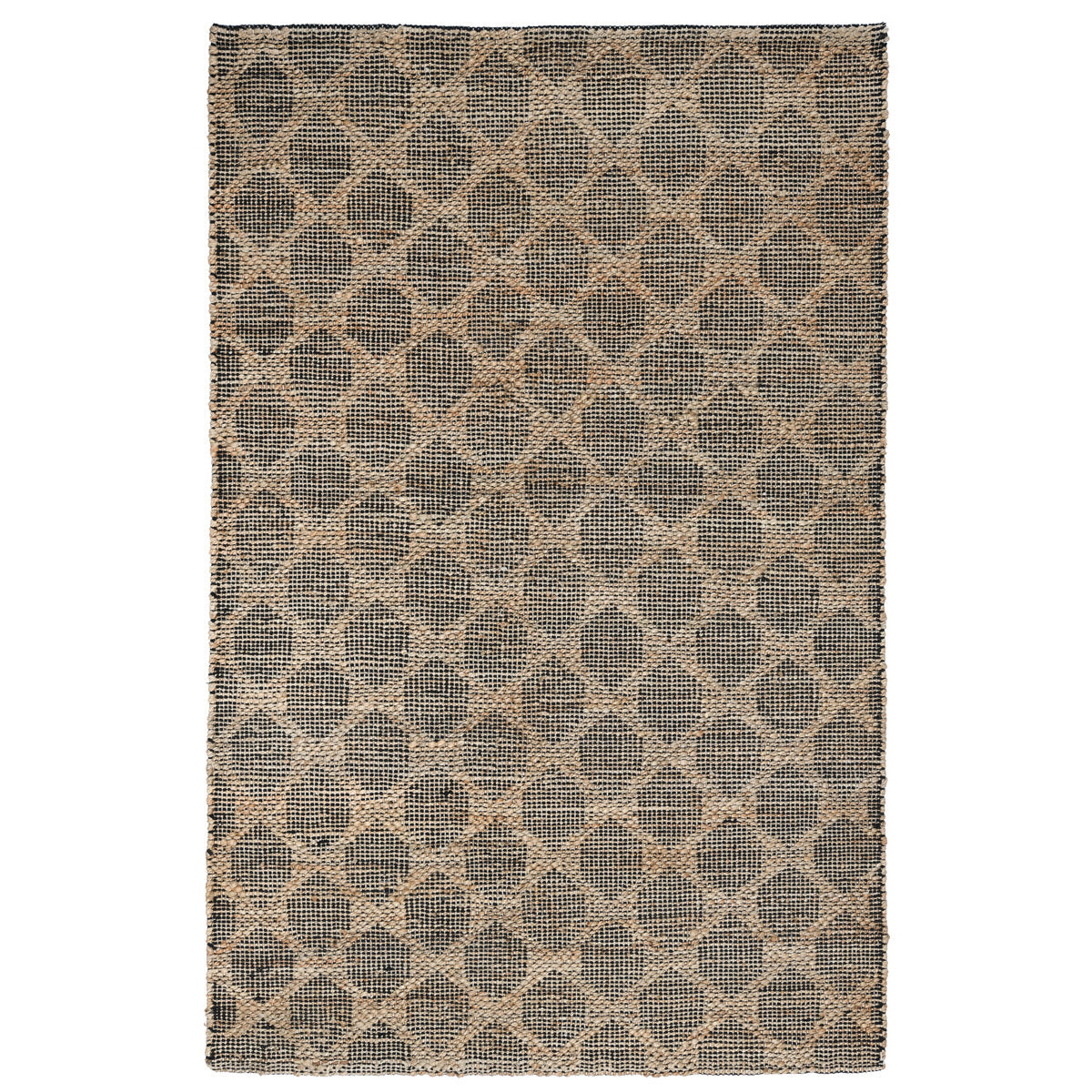 Black/Natural 80% Jute Jute & Seagras Mojave Rug Collection