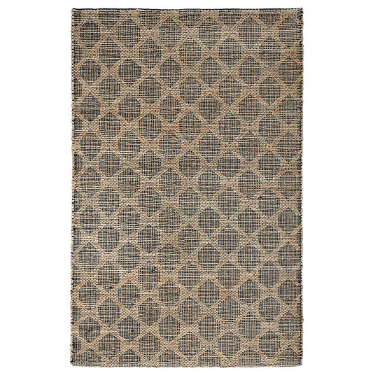 Black/Natural 80% Jute Jute & Seagras Mojave Rug Collection
