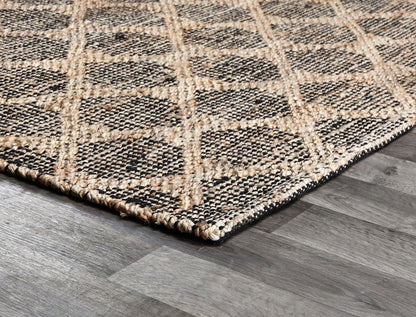 Black/Natural 80% Jute Jute & Seagras Mojave Rug Collection