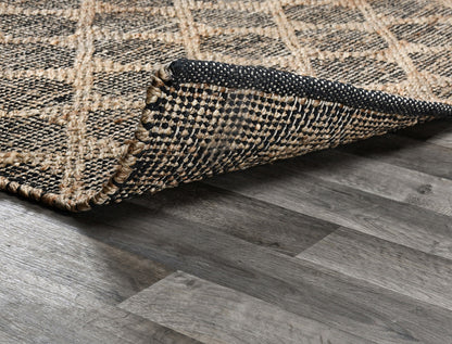 Black/Natural 80% Jute Jute & Seagras Mojave Rug Collection
