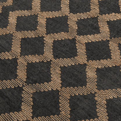 Black/Natural 80% Jute Jute & Seagras Gobi Rug Collection