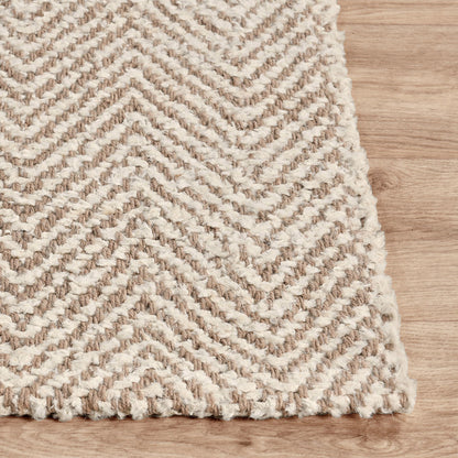 Chenille Ivory/Natural Jute & Seagras Herringbone Rug Collection
