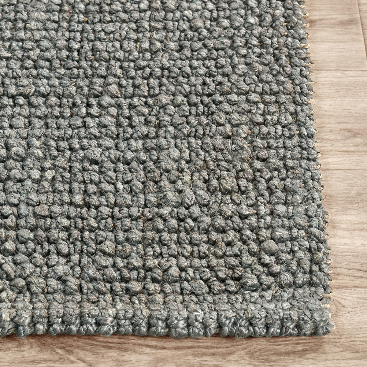 Blue Charcoal 85% Jute Jute & Seagras Chunky Loop Rug Collection