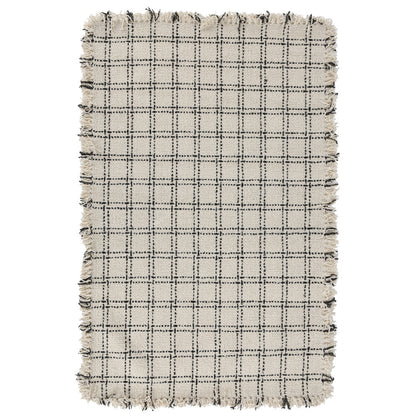 Check Ivory/Black Wool & Wool Blend Bradbury Wool Rug Collection