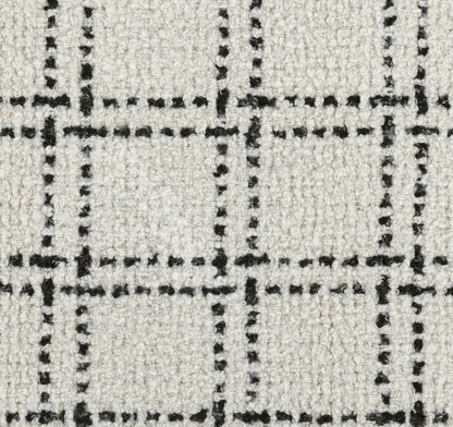 Check Ivory/Black Wool & Wool Blend Bradbury Wool Rug Collection