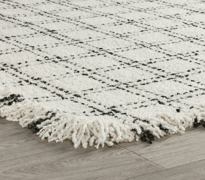 Check Ivory/Black Wool & Wool Blend Bradbury Wool Rug Collection